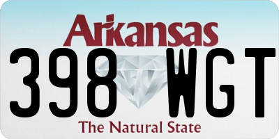 AR license plate 398WGT