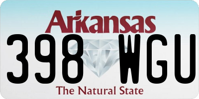 AR license plate 398WGU