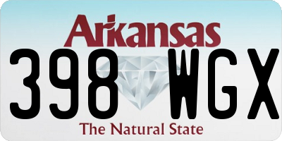 AR license plate 398WGX