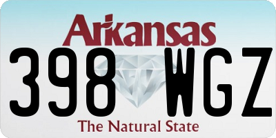 AR license plate 398WGZ