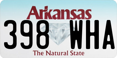AR license plate 398WHA