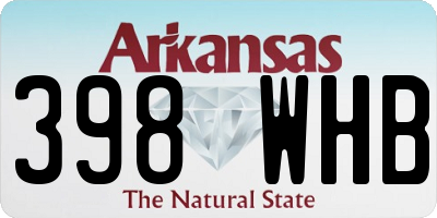 AR license plate 398WHB