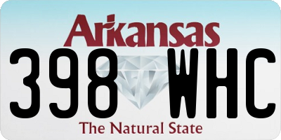 AR license plate 398WHC