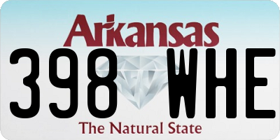 AR license plate 398WHE