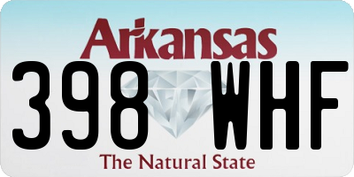 AR license plate 398WHF