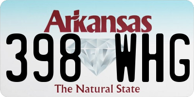AR license plate 398WHG