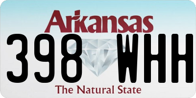 AR license plate 398WHH