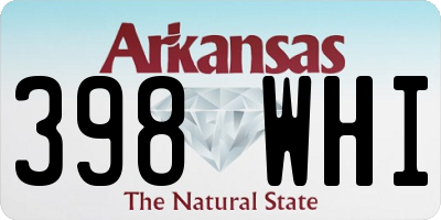 AR license plate 398WHI
