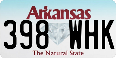 AR license plate 398WHK
