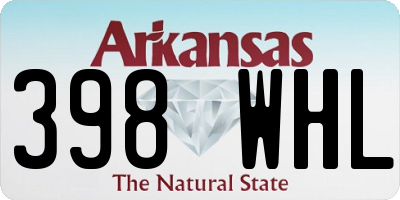 AR license plate 398WHL
