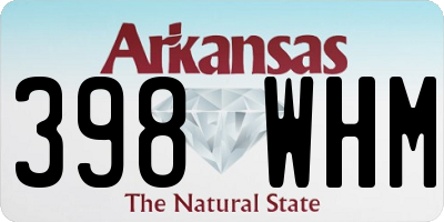AR license plate 398WHM