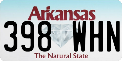 AR license plate 398WHN