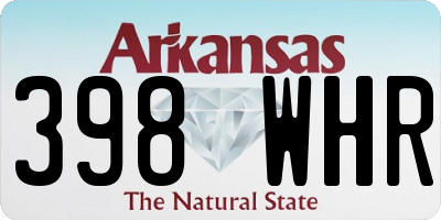 AR license plate 398WHR