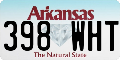 AR license plate 398WHT