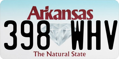AR license plate 398WHV