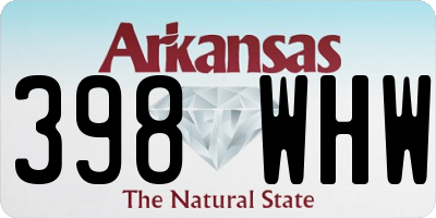 AR license plate 398WHW