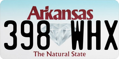 AR license plate 398WHX