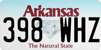 AR license plate 398WHZ