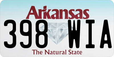 AR license plate 398WIA