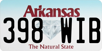AR license plate 398WIB