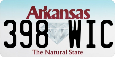 AR license plate 398WIC