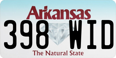 AR license plate 398WID