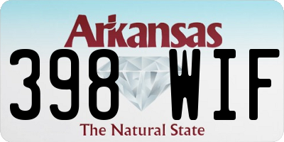 AR license plate 398WIF
