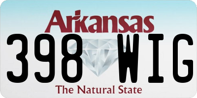 AR license plate 398WIG