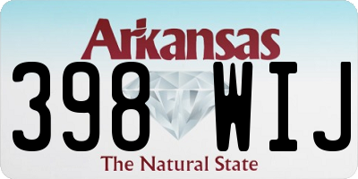 AR license plate 398WIJ
