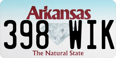 AR license plate 398WIK