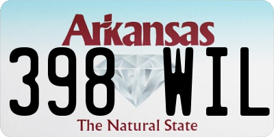 AR license plate 398WIL