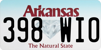 AR license plate 398WIO