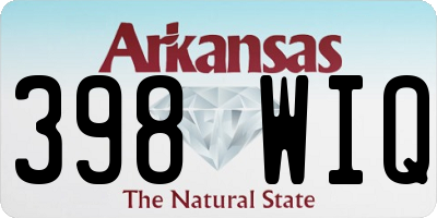 AR license plate 398WIQ