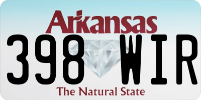 AR license plate 398WIR