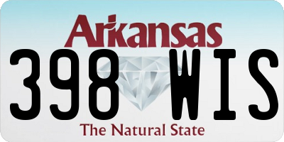 AR license plate 398WIS