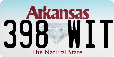 AR license plate 398WIT