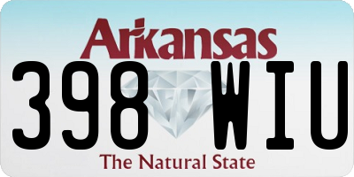 AR license plate 398WIU