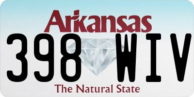 AR license plate 398WIV