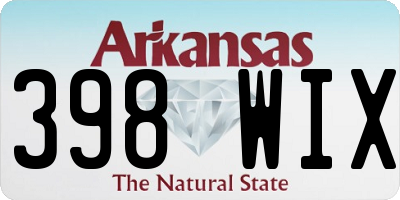 AR license plate 398WIX