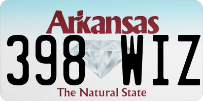 AR license plate 398WIZ