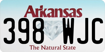 AR license plate 398WJC