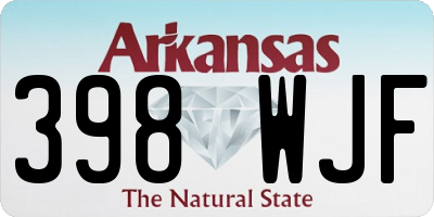 AR license plate 398WJF