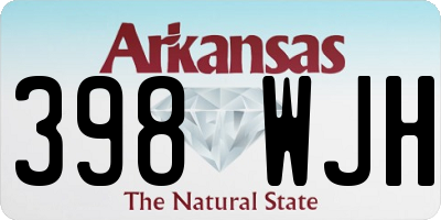 AR license plate 398WJH