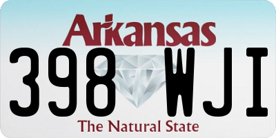 AR license plate 398WJI