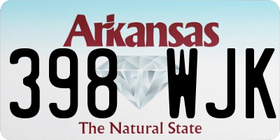 AR license plate 398WJK