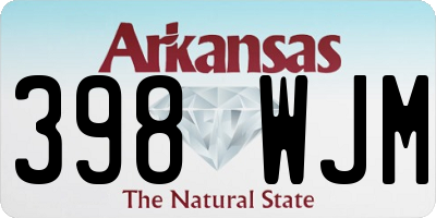 AR license plate 398WJM
