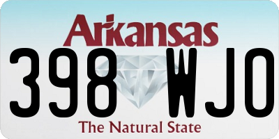 AR license plate 398WJO