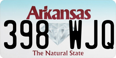 AR license plate 398WJQ