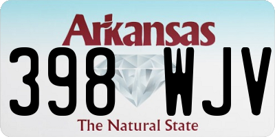 AR license plate 398WJV