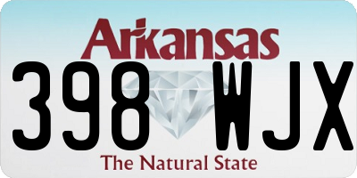 AR license plate 398WJX